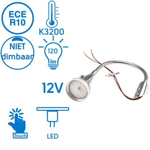 BBAtechniek artnr. 65533 - Lodi flex LED lamp 12V 1.8W 3200K 120lm (1x)