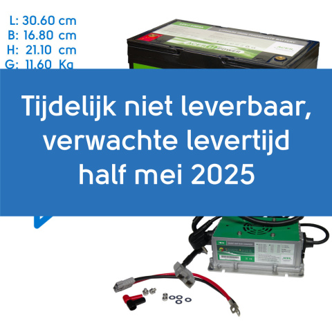 BBAtechniek artnr. 37075 - 12V 100Ah Aces Lithium accu + lader 20A (1x)