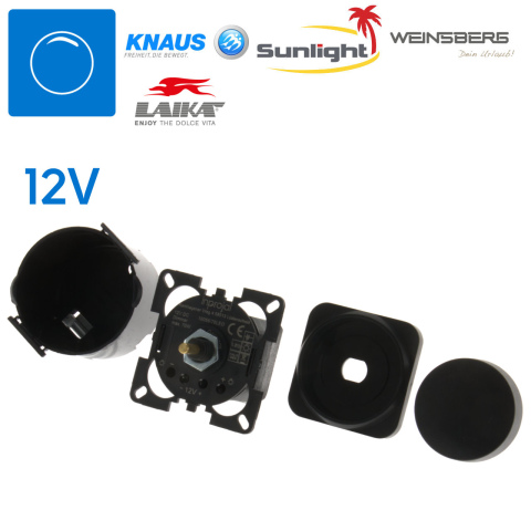 BBAtechniek artnr. 45163 - S 30.000 12V LED dimmer klik/draaiknop zwart (1x)