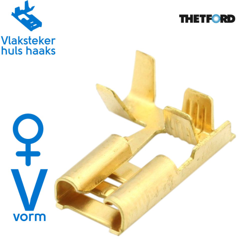 BBAtechniek artnr. 8935 - Kabelschoen haaks 1.5-2.5mm messing (25x)