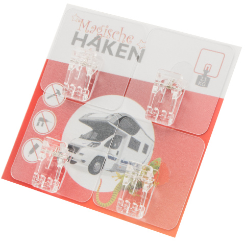 BBAtechniek artnr. 45136 - Magische haken type clip herbruikbaar (4x)