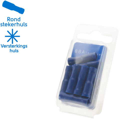 BBAtechniek artnr. 17484 - Rondstekerhuls Ø4.0mm* blauw (10x)