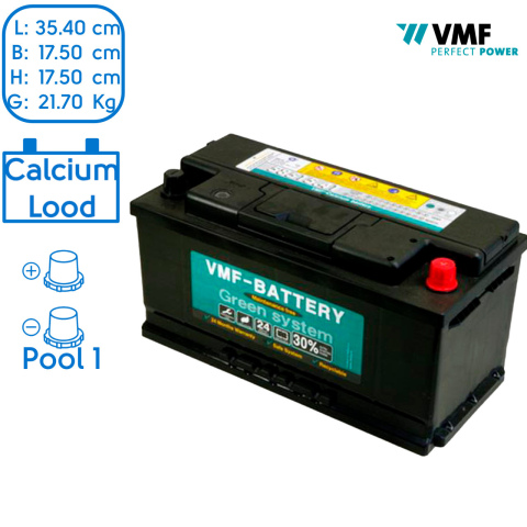 BBAtechniek artnr. 37072 - 12V 85Ah VMF start accu (1x)