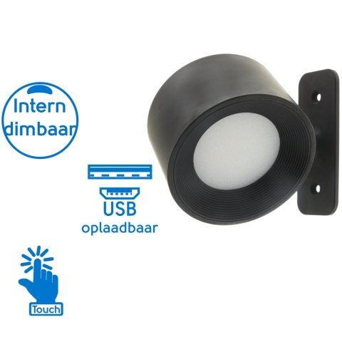 BBAtechniek artnr. 45211 - Capri draaibare zwarte magneetspot LED (1x)