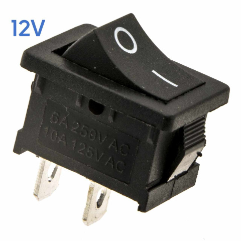 BBAtechniek artnr. 15626 - 12V 16A 2-polig On-Off schakelaar met iconen (10x)