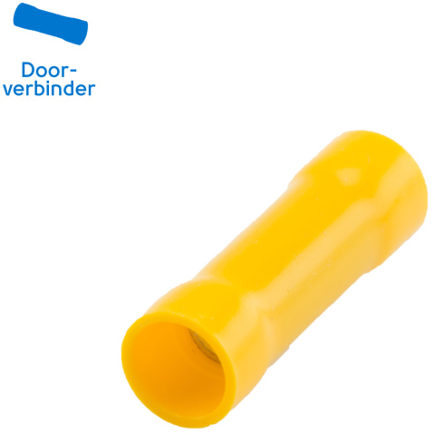 BBAtechniek artnr. 11273 - Doorverbinder Ø6.6mm geel (50x)