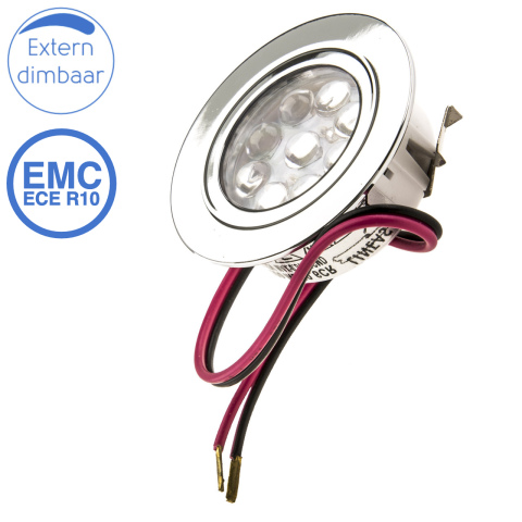 BBAtechniek artnr. 65527 - Incasso LED mini inbouwspot 12V 0.8W Ø45mm (1x)