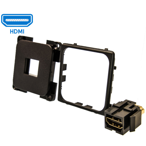 BBAtechniek artnr. 45044 - HDMI contactdoos zwart S20.000 (1x)