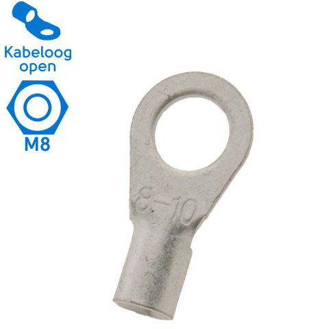 BBAtechniek artnr. 12916 - 10mm² M8 open kabeloog (25x)