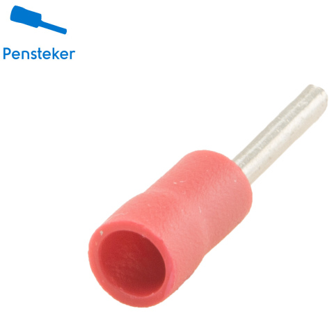 BBAtechniek artnr. 11199 - Kabelschoen pensteker Ø2mm rood 2.28cm (100x)