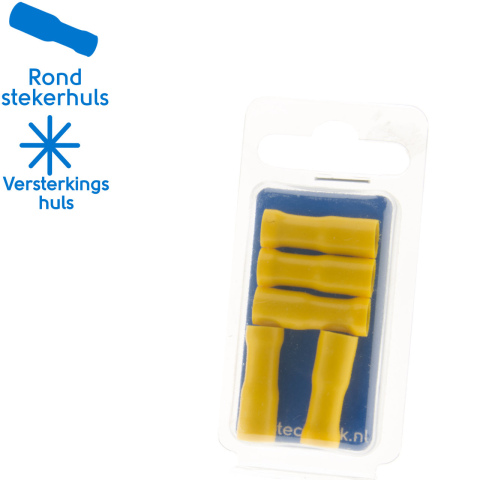 BBAtechniek artnr. 17524 - Rondstekerhuls Ø5mm* geel (5x)