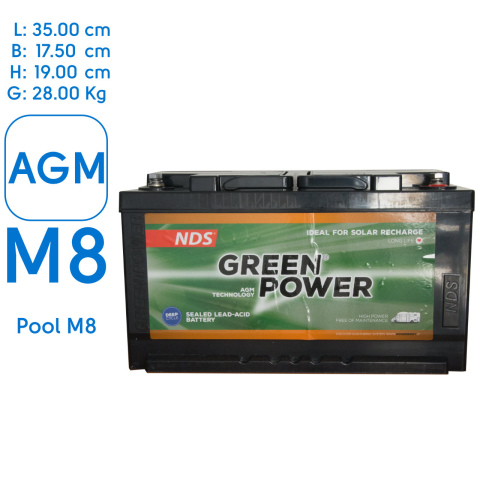 BBAtechniek artnr. 57043 - 12V 100Ah NDS GreenPower AGM accu Ducato (1x)