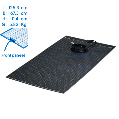 BBAtechniek artnr. 57090 - NDS Lightsolar 160W Front 125.3x67.3x0.4cm (1x)
