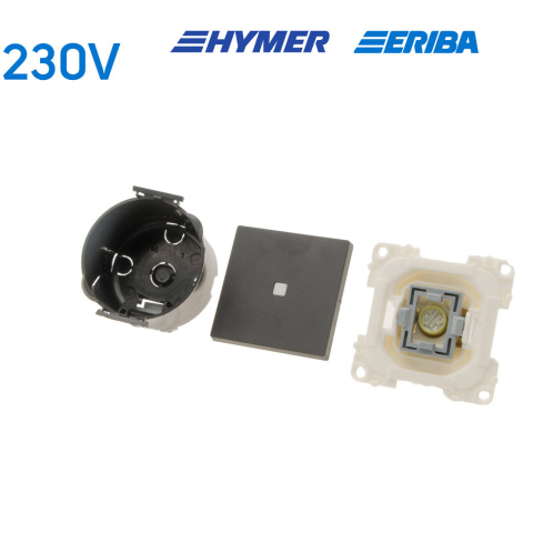 BBAtechniek artnr. 45012 - Controleschakelaar LED 230V zwart S20.000 (1X)