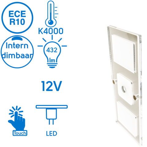 BBAtechniek artnr. 65502 - Turijn 2 LED trio 12V 6.3W 4000K 432lm  (1x)