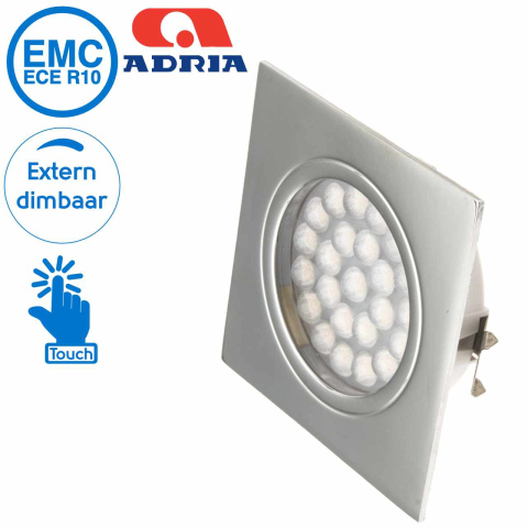 BBAtechniek artnr. 65550 - Adria C LED inbouwspot 12V 1.6W touch switch (1x)