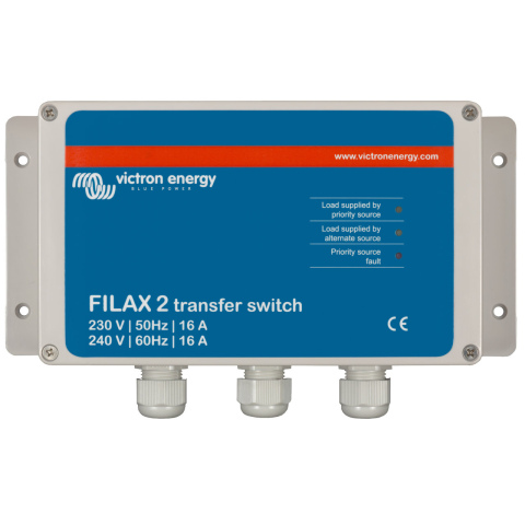 BBAtechniek artnr. 90033 - Victron Filax-2 omschakelautomaat 230V/50Hz (1x)