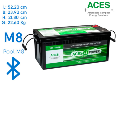 BBAtechniek artnr. 37085 - 12V 200Ah Aces Lithium accu zonder lader (1x)
