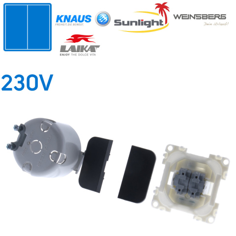 BBAtechniek artnr. 45160 - S 30.000 wip-serieschakelaar 230V zwart (1x)