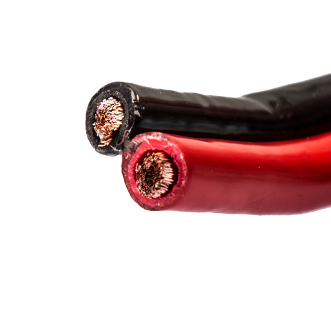 BBAtechniek artnr. 66236 - Kabel 2-aderig 2x16mm2 rood/zwart Twinflex (1m) 