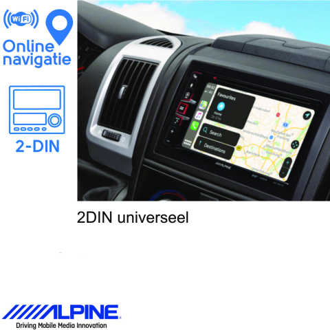 BBAtechniek artnr. 8654 - 6.5” Alpine INE-W611D navigatie 2DIN (1x)