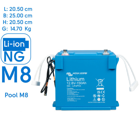 BBAtechniek artnr. 90049 - LiFePO4 accu 12.8V 150Ah NG M8 (1x)