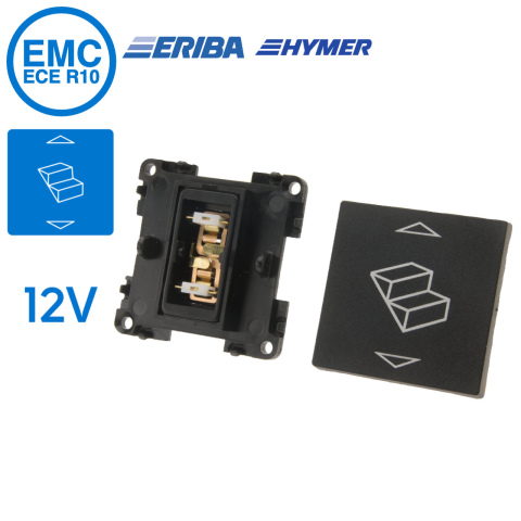 Trapschakelaar zwart 12V S20.000 (1x)