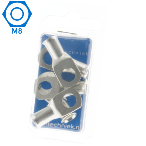 BBAtechniek artnr. 17708 - 25mm² M8 gesloten kabeloog (5x) 