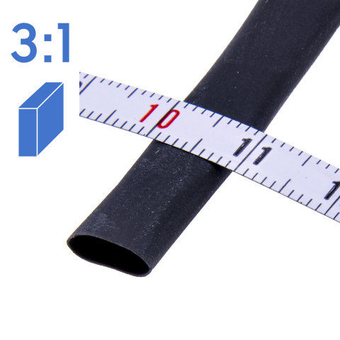 BBAtechniek artnr. 17658 - Krimpkous 6-2mm zwart 3:1 (5m box)