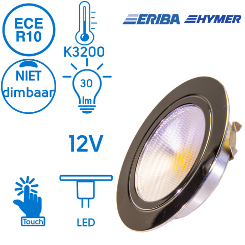 BBAtechniek artnr. 65540 - Tondo LED inbouwspot 12V 3W Ø65mm 3200K (1x)