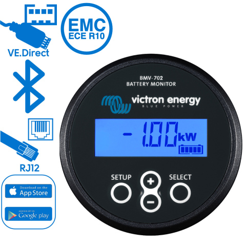 Victron BMV-702 accu monitor zwart (1X)