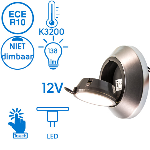 BBAtechniek artnr. 65507 - Orienta LED spot kantel- en draaibaar 1.6W (1x)