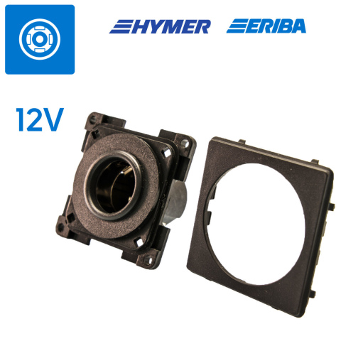 BBAtechniek artnr. 45055 - 12V 120W contactdoos lei-grijs S20.000 (1x)