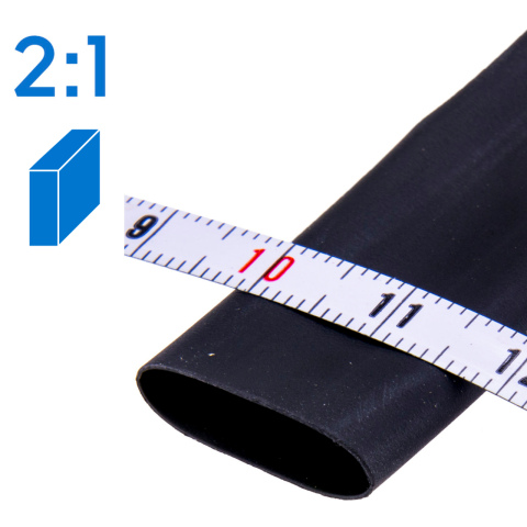 BBAtechniek artnr. 15482 - Krimpkous 12.7-6.4mm zwart 2:1 (8m box)