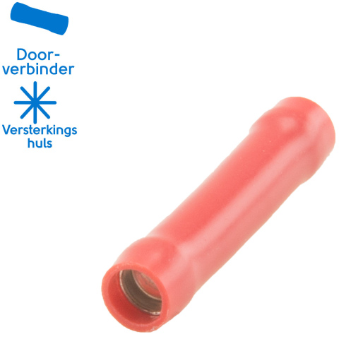 BBAtechniek artnr. 17625 - Doorverbinder Ø1.7mm* rood (100x)