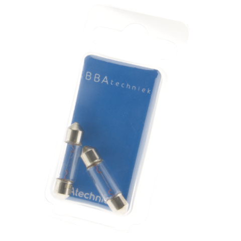 BBAtechniek artnr. 16684 - 12V 3W 8x31mm buislamp (2x)