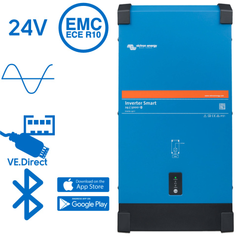 BBAtechniek artnr. 90070 - Victron Phoenix Smart omvormer 24/5000 230V (1x)