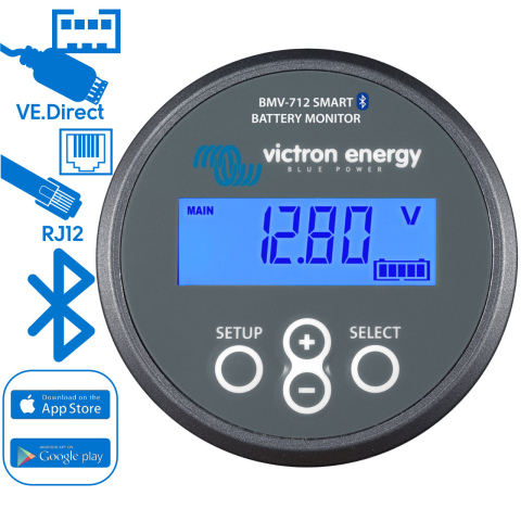 BBAtechniek artnr. 90001 - Victron Batterij Monitor BMV-712 Smart zwart (1x)