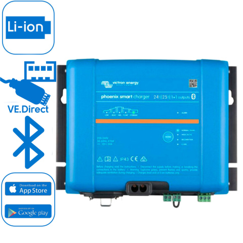 BBAtechniek artnr. 90007 - Victron Phoenix Smart lader 24/25 (1+1) 120-2 (1x)