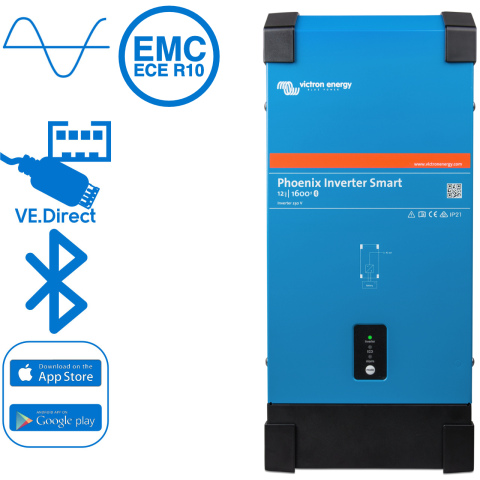 BBAtechniek artnr. 90010 - Victron Phoenix Smart omvormer 12/1600 230V (1x)