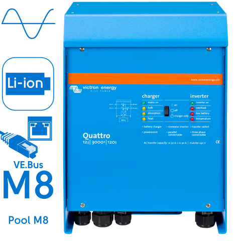 Victron Quattro 12/3000/120-50/50 230V (1x)