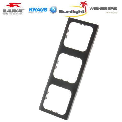 S 30.000 afdekraam 3-vak satijn zwart (1x)