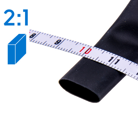 Krimpkous 9.5-4.8mm zwart 2:1 (8m box)