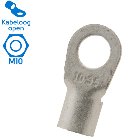 BBAtechniek artnr. 12949 - 35mm² M10 open kabeloog (25x)
