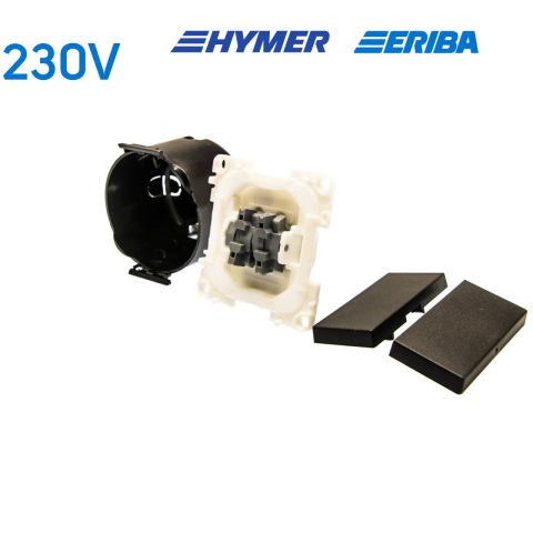 BBAtechniek artnr. 45041 - Wip-serieschakelaar 230V zwart S20.000 (1x)