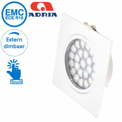 BBAtechniek artnr. 65551 - Adria A LED inbouwspot 12V 1.6W touch switch (1x)