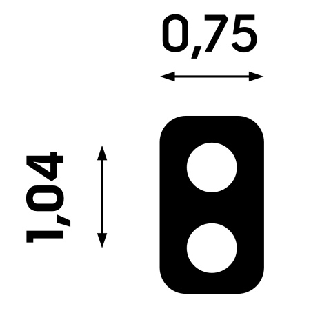 BBAtechniek artnr. 66254 - Afdichtrubber voor dakluiken (1.65m)