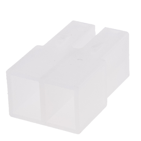 BBAtechniek artnr. 15360 - Male connectorbehuizing 2-polig wit (10x)
