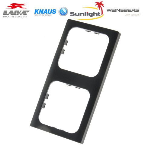 S 30.000 afdekraam 2-vak satijn zwart (1x)