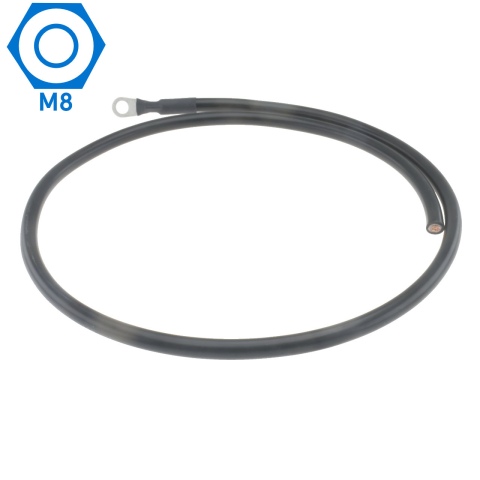 16mm2 accu kabel flexibel zwart M8 (1.0m)